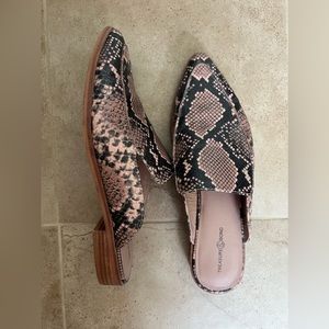 Snakeskin Mules